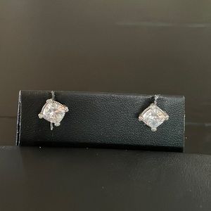 NWOT CZ Square Earrings